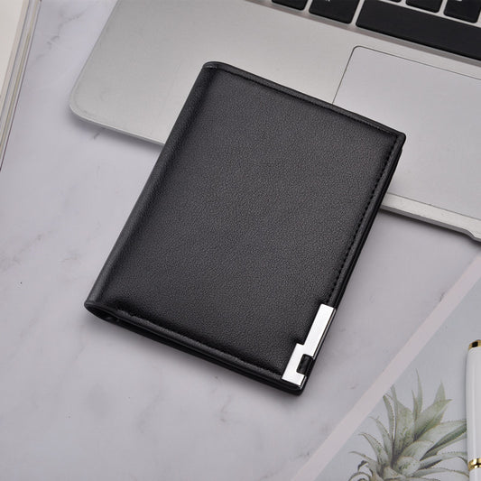 Men's Short Wallets - Business PU Leather Clutch Wallets