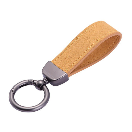 Personalized Suede Car Key Chain - Multi-color Design