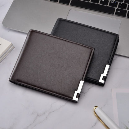 Men's Short Wallets - Business PU Leather Clutch Wallets