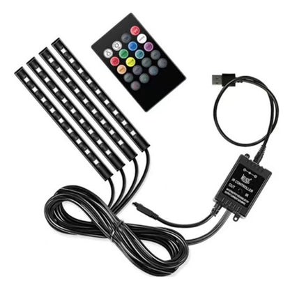 48 72 LED One to Four Silicone Car Ambient Lights