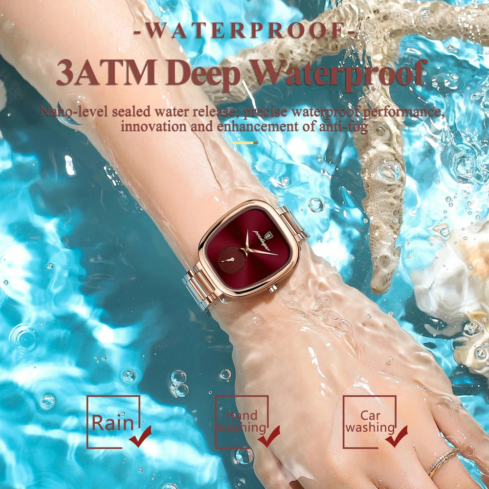POEDAGAR High Quality Luxury Watches For Women Stainless Steel Waterproof Elegant Ladies Wristwatch Fashion Quartz Woman's Watch