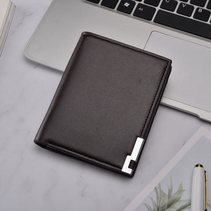 Men's Short Wallets - Business PU Leather Clutch Wallets