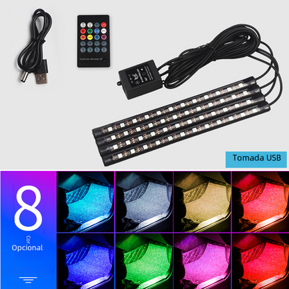 48 72 LED One to Four Silicone Car Ambient Lights