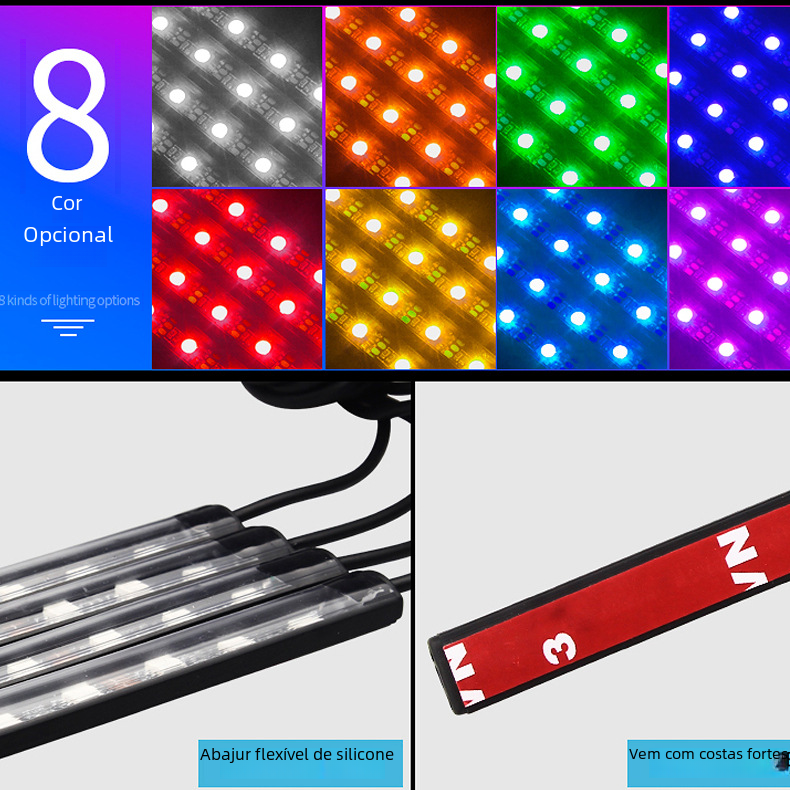 48 72 LED One to Four Silicone Car Ambient Lights