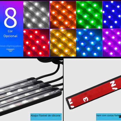 48 72 LED One to Four Silicone Car Ambient Lights